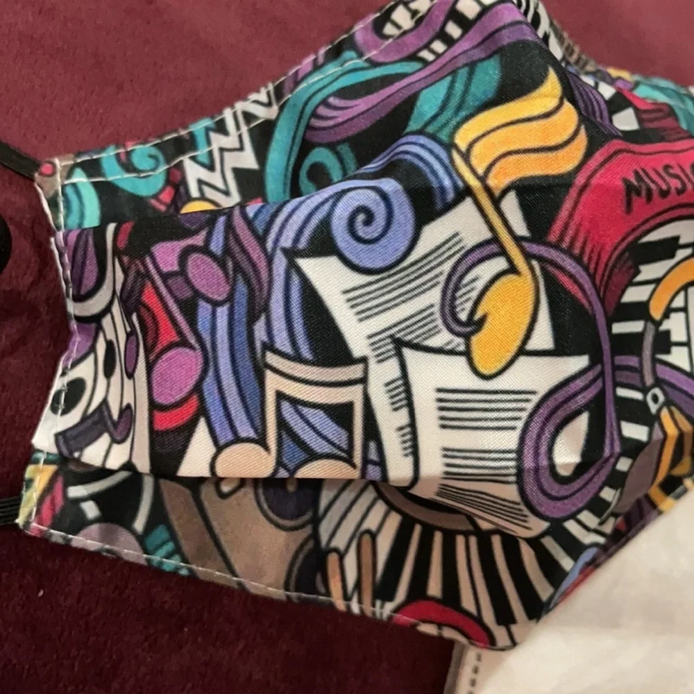 New colorful music face mask